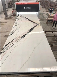 China Calacatta White Bookmatch Slab Polish