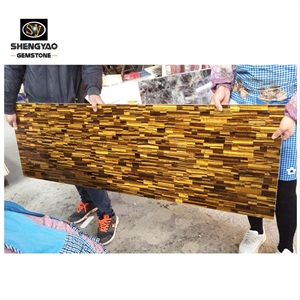 Custom Yellow Tiger Eye Stone Gemstone Slab