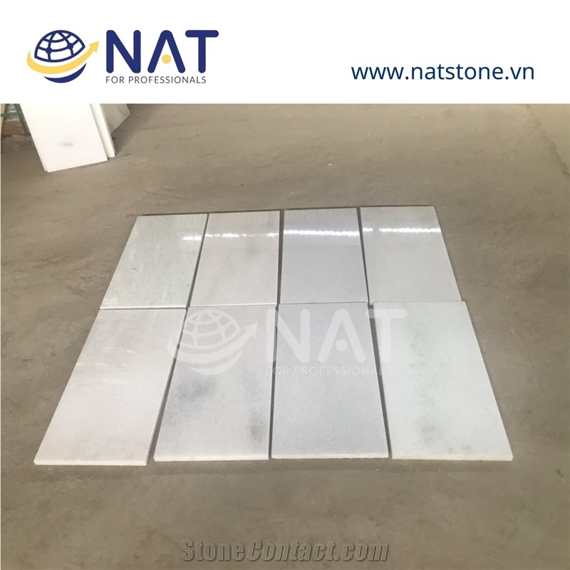 Vietnam White Marble - Crystal Cloudy White Marble Tiles