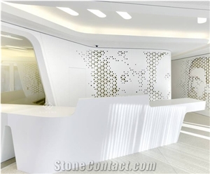 Top Quality Unique Design Solid Surface Reception Desk