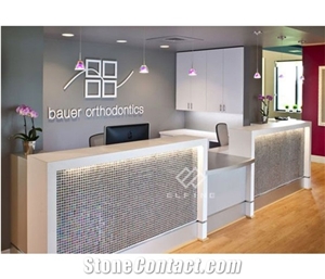 Top Quality Unique Design Solid Surface Reception Desk