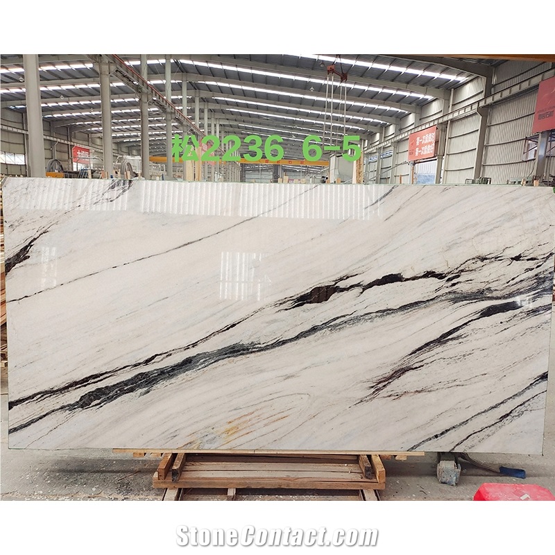 China Panda White Marble Slabs For Wall Tiles Flooring Tile