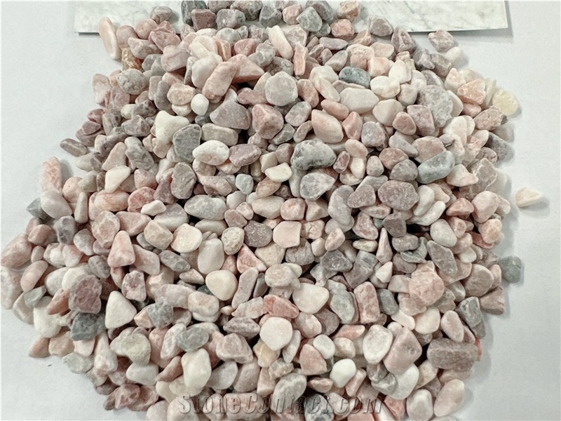 Cheapest Pink Tumbled Pebble Stone For Lanscaping