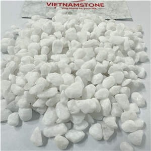 Cheapest Pure White Marble Pebble Stone VN Manufacturer