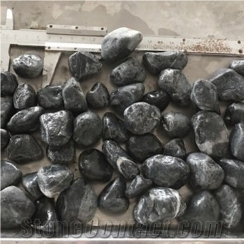 Grey/ Black Tumbled Pebble Stone Cheap Factory Price