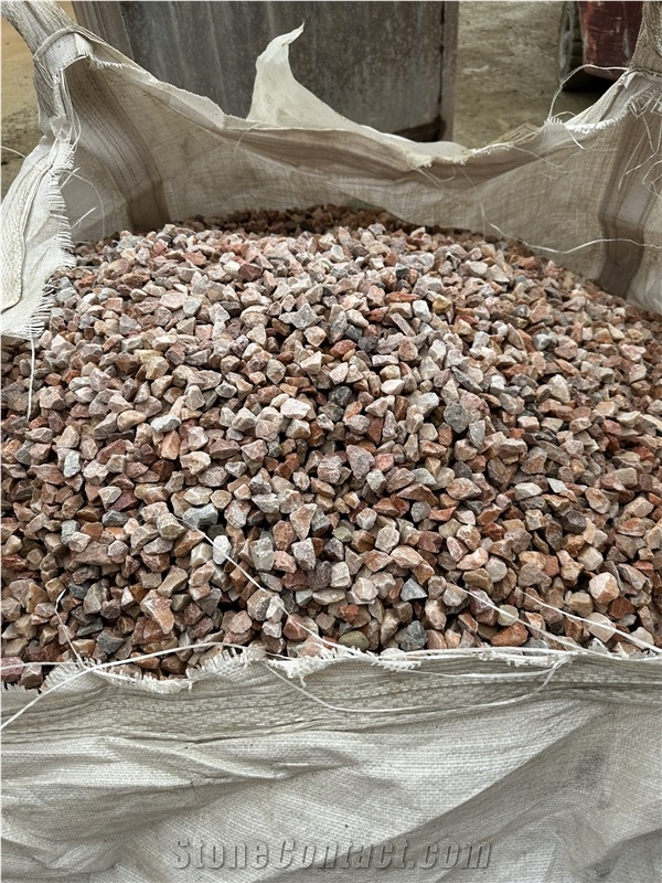 Pink Marble Tumbled Pebble Stone For Decoration