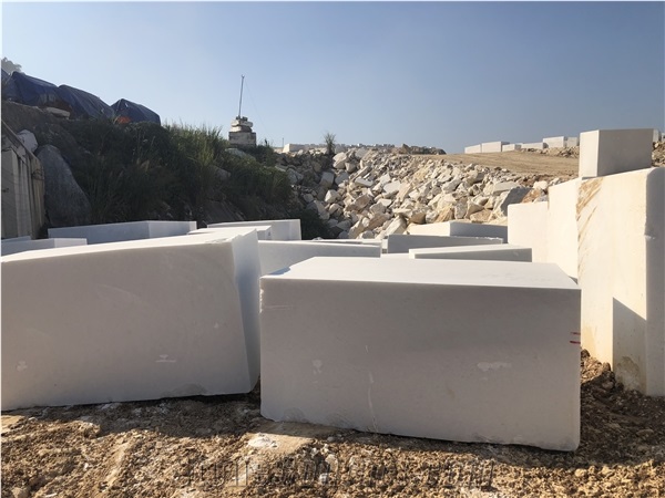 Super White Marble Blocks From Quarry