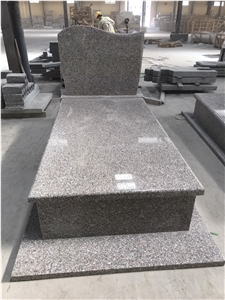 Tombstone Light Grey Granite Headstone