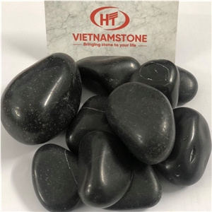 Tumbled Black Pebble Stone Cheap Price