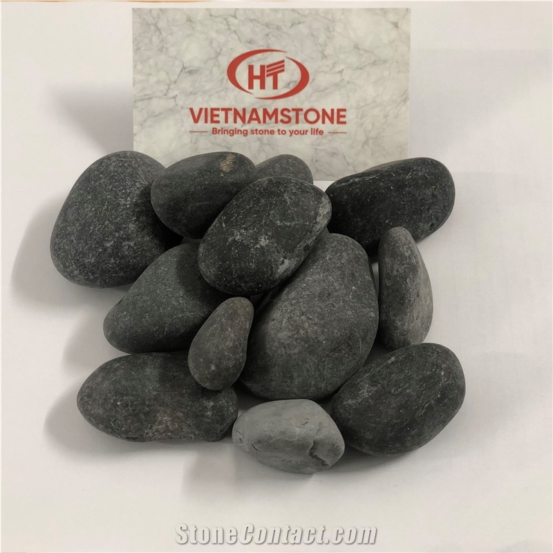 Tumbled Black Pebble Stone Cheap Price