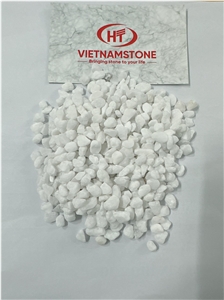 Tumbled Snow White Pebble Stone Cheap Price