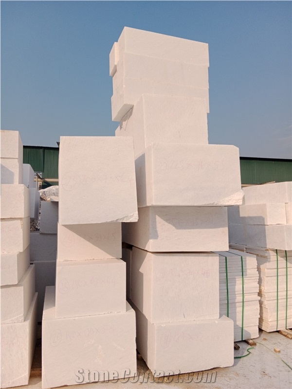 White Marble Blocks From Own Quarry
