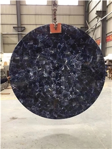 Blue Amethyst Table Tops Blue Semiprecious Stone Coffee Top