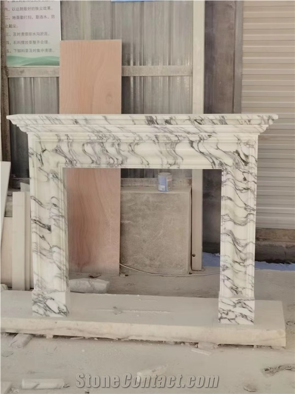 Indoor Marble Modern Design Fireplace Mantel For Home