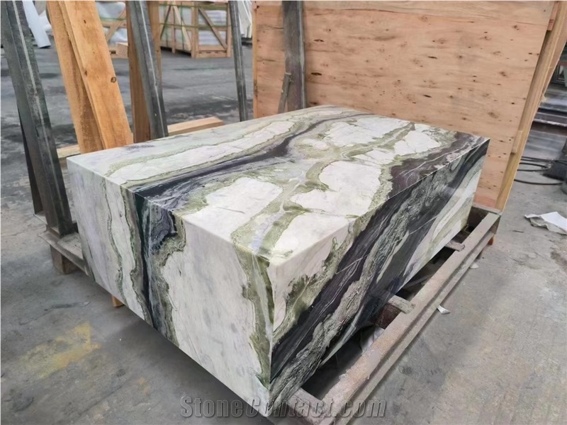 Luxury Green Marble Coffee Table Stone Dedalus Art Furniture