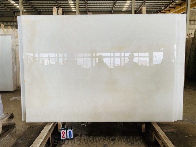 High Quality Polished Pure White Onyx For Indoor Decoration