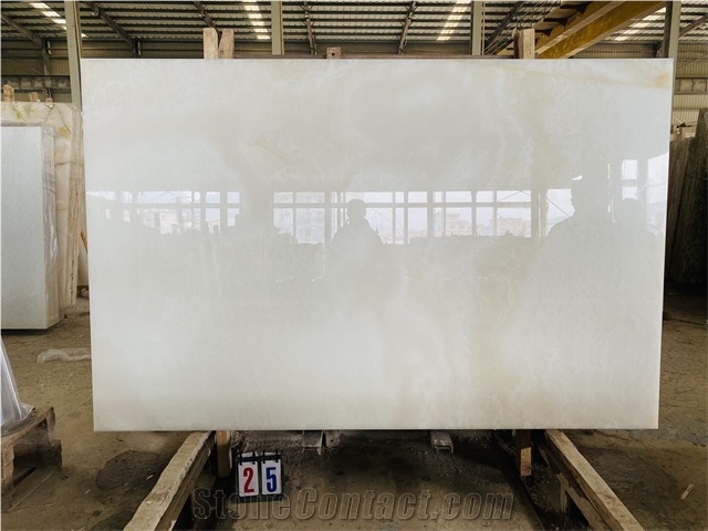 High Quality Polished Pure White Onyx For Indoor Decoration