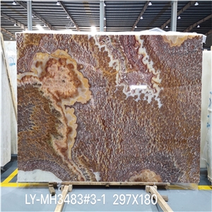 Polished 16MM Red Onyx High Quality Slabs