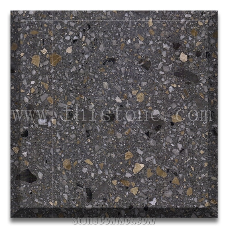 Antic Brown Terrazzo  Precast Terrazzo Slab Cement Terrazzo