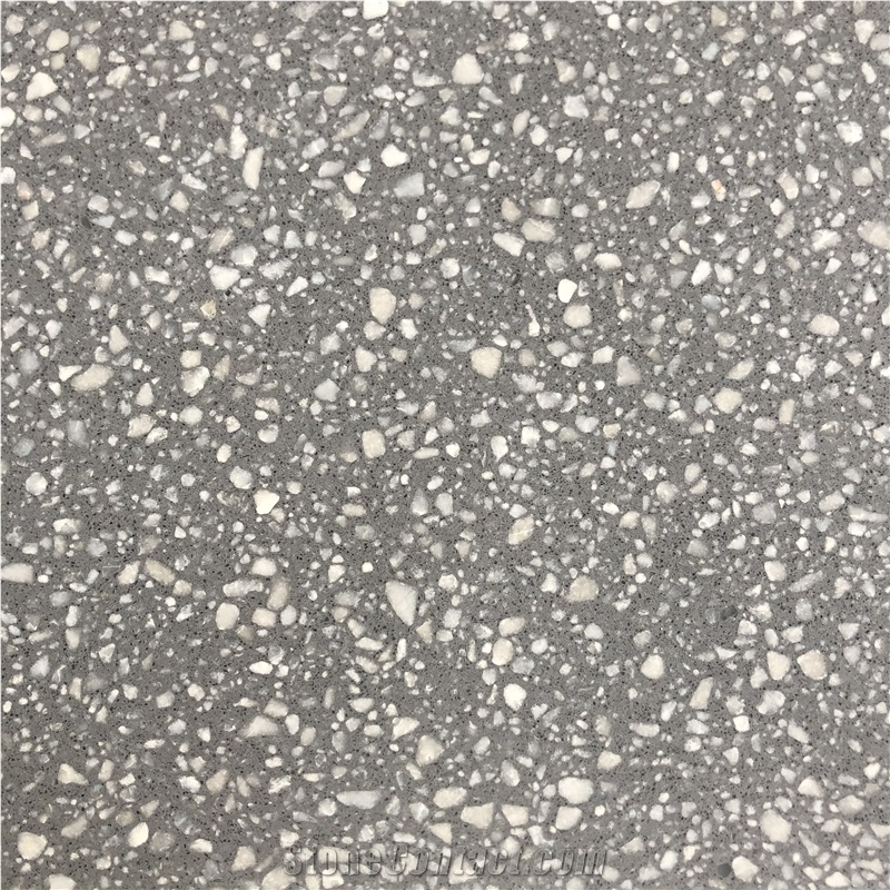 FHI High Quality Concrete Grey Terrazzo Tile&Slab