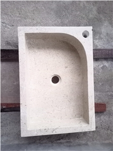 Ivory Cream Marble Square Washbasin