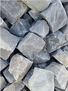 Black Limestone Cobblestones, Cube Stone