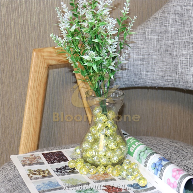 Green Textured Vase Filler Marbles For Home Decor
