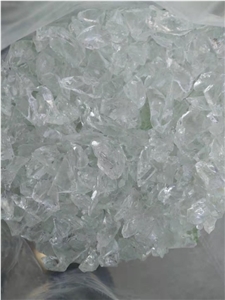 White Glass Rock Decorative Glass Chippings Garen Glass Slag