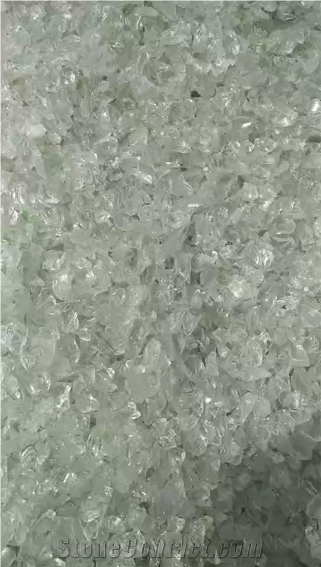 White Glass Rock Decorative Glass Chippings Garen Glass Slag