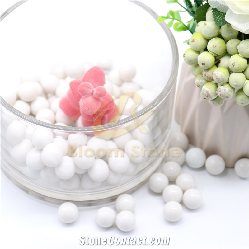 White Vase Filler Glass Marble Balls For Kids
