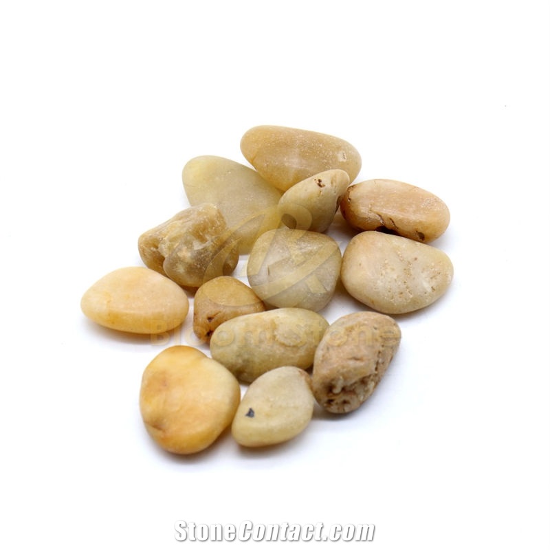 High Quality Yellow Polished Pebble For Garden