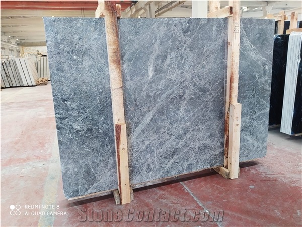 Tundra Grey Marble Slabs, Marble Tiles
