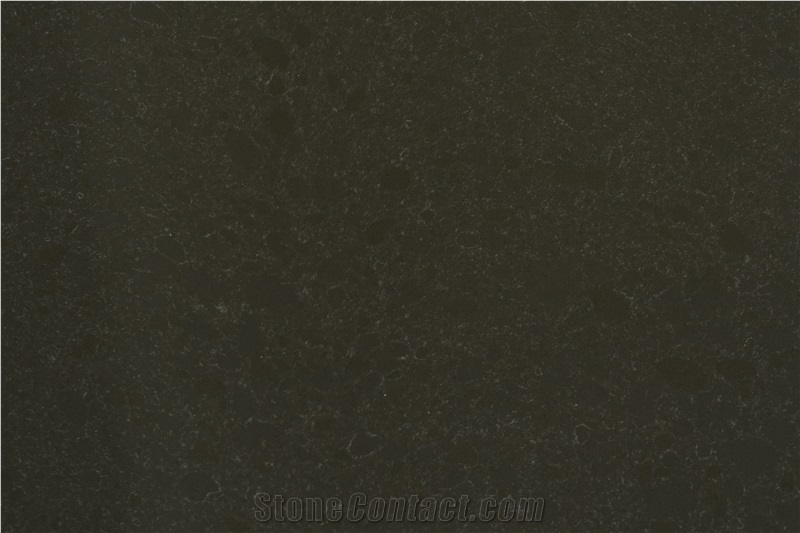Absolute Black Quartz Stone Polished Slabs