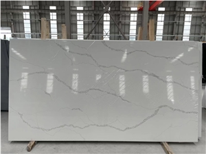 Calacatta Engineer Quartz Stone Slab AMD006