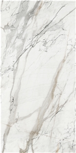 Calacatta White Pattern Quartz Stone Slab For Sales