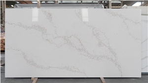 Good Quality Super White Background Calacatta Quartz Stone