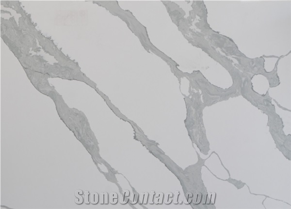 High-End White  Pattern  Calacatta Stone Slab