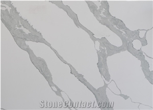 High-End White Pattern Calacatta Stone Slab