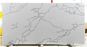 KBX13 Calacatta With Pure White Background Slab