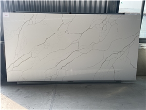Quartz Slabs With Grey Roots Patterns, 20Mm Thick
