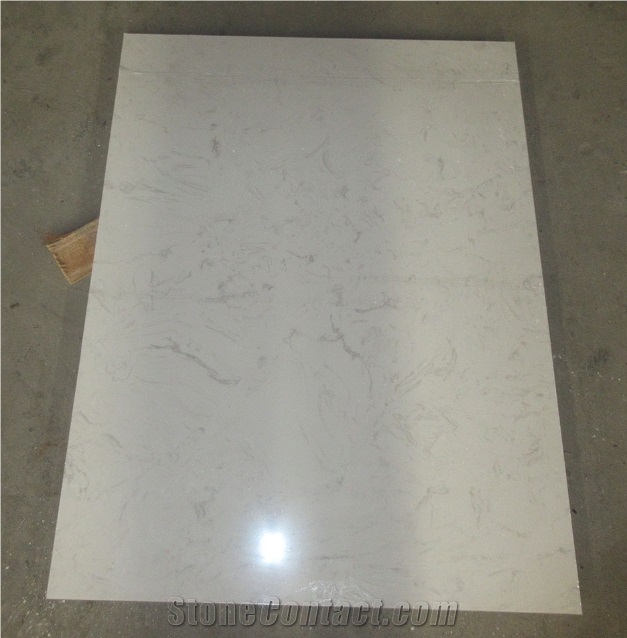 White Quartz Flooring Tiles, Polished
