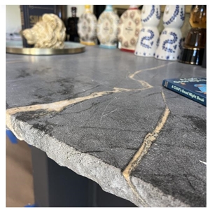 Jurassic Black Soapstone Kitchen Countertops