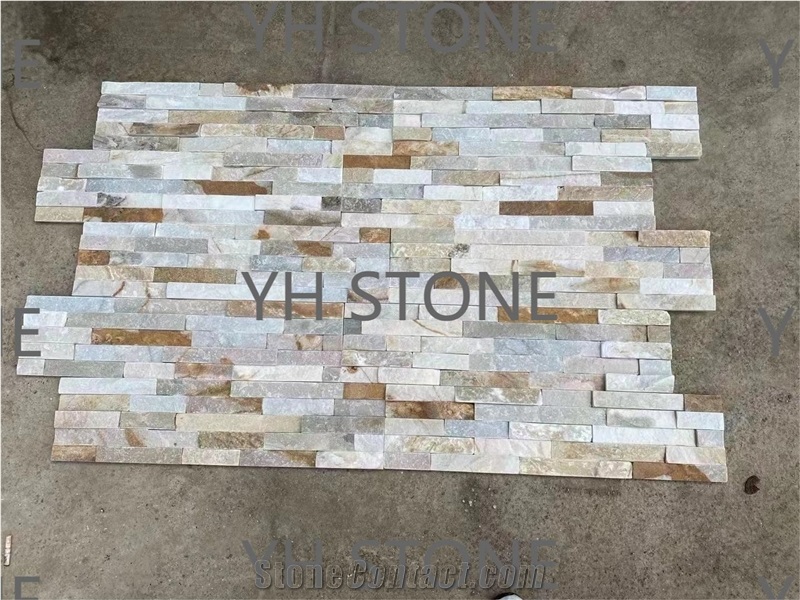Beige Natural Stacked Stone Veneer Wall Panels