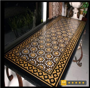 Marble Inlay Dining Table Top