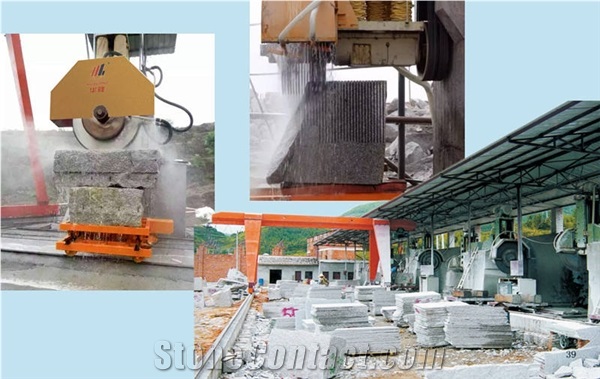 Hydraulic Lift Large Hard Stone Block Cutting Machine With Multi-Blade