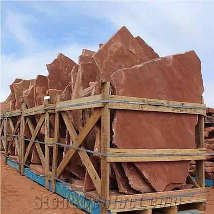 Utah Red Sandstone-Cherokee Red Sandstone Flagstone Slabs