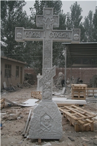 Famous Church Sculpture White Marble Jesus Statues On Cross