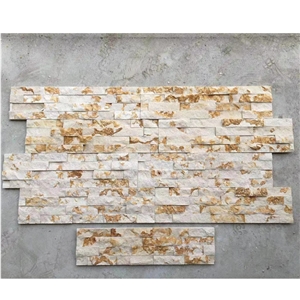 Gold Yellow Slate Stone Veneer Wall Cladding
