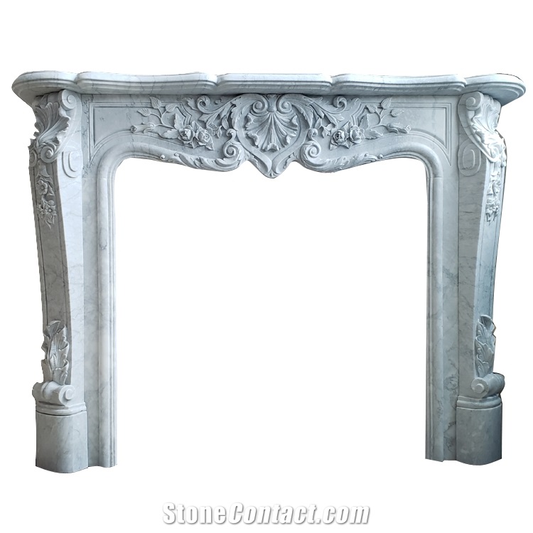 Hot Sale Italy Calacatta White Marble Fireplace Surround