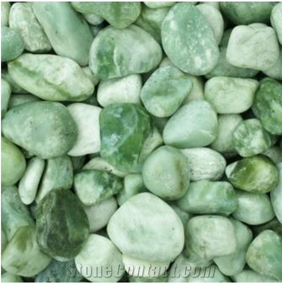 Polished Green Jade Pebble Green Garden Pebbles